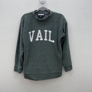 Woolly Threads Vail Colorado Green Pullover Sweatshirt Womens sz Medium USA Made